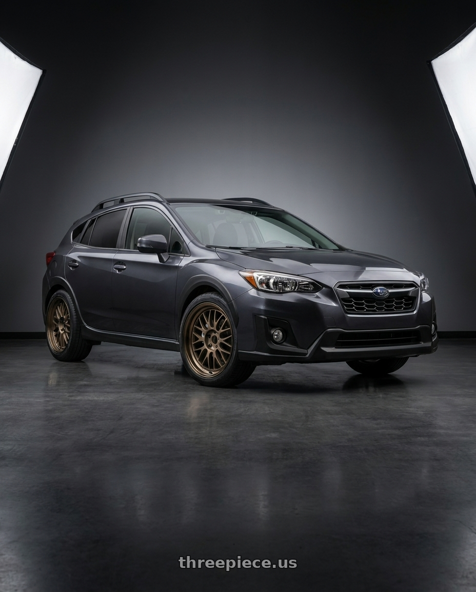 2018 Subaru Xv with Volk Racing 21A 5x100 18X8.5+34  Bronze wheels