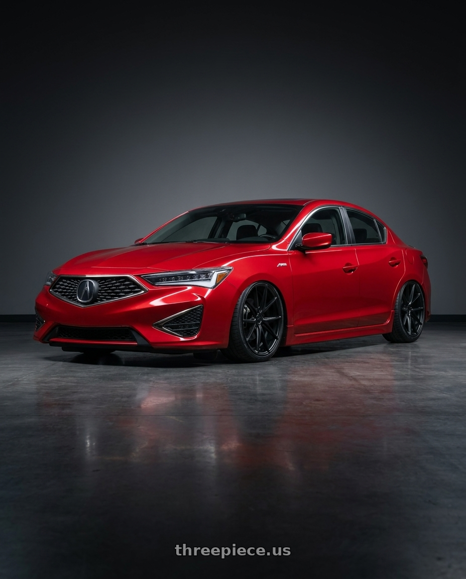 2012 Acura ILX with Niche 1PC M117 MISANO 5X114.3 18X9.5 +40 MATTE BLACK wheels