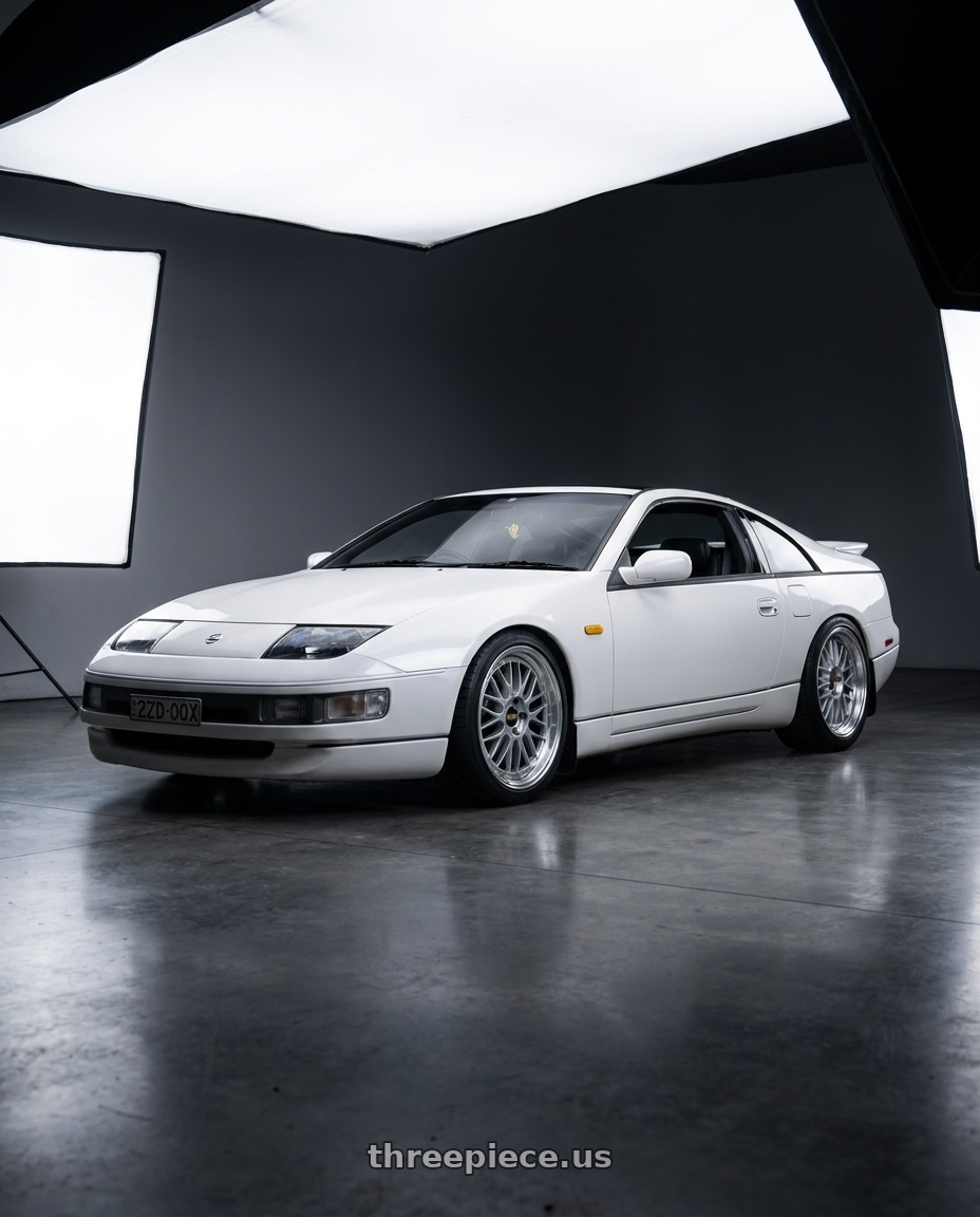 1995 Nissan 300zx z32 2 with BBS LM 5x114.3 18x8.5+38 Diamond Silver wheels