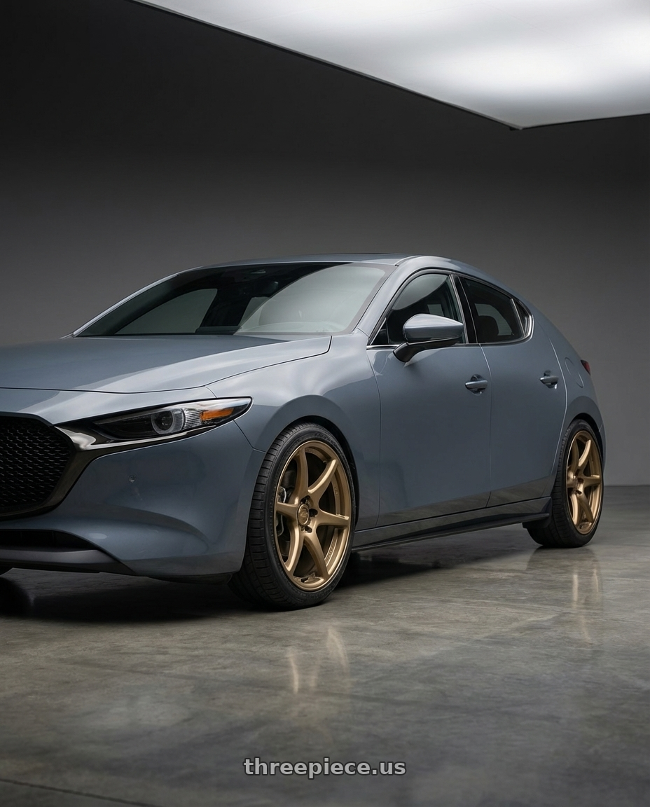 2023 Mazda Mazda3 Turbo with Kansei K11B Tandem 5x114.3 18x9 12 Bronze wheels