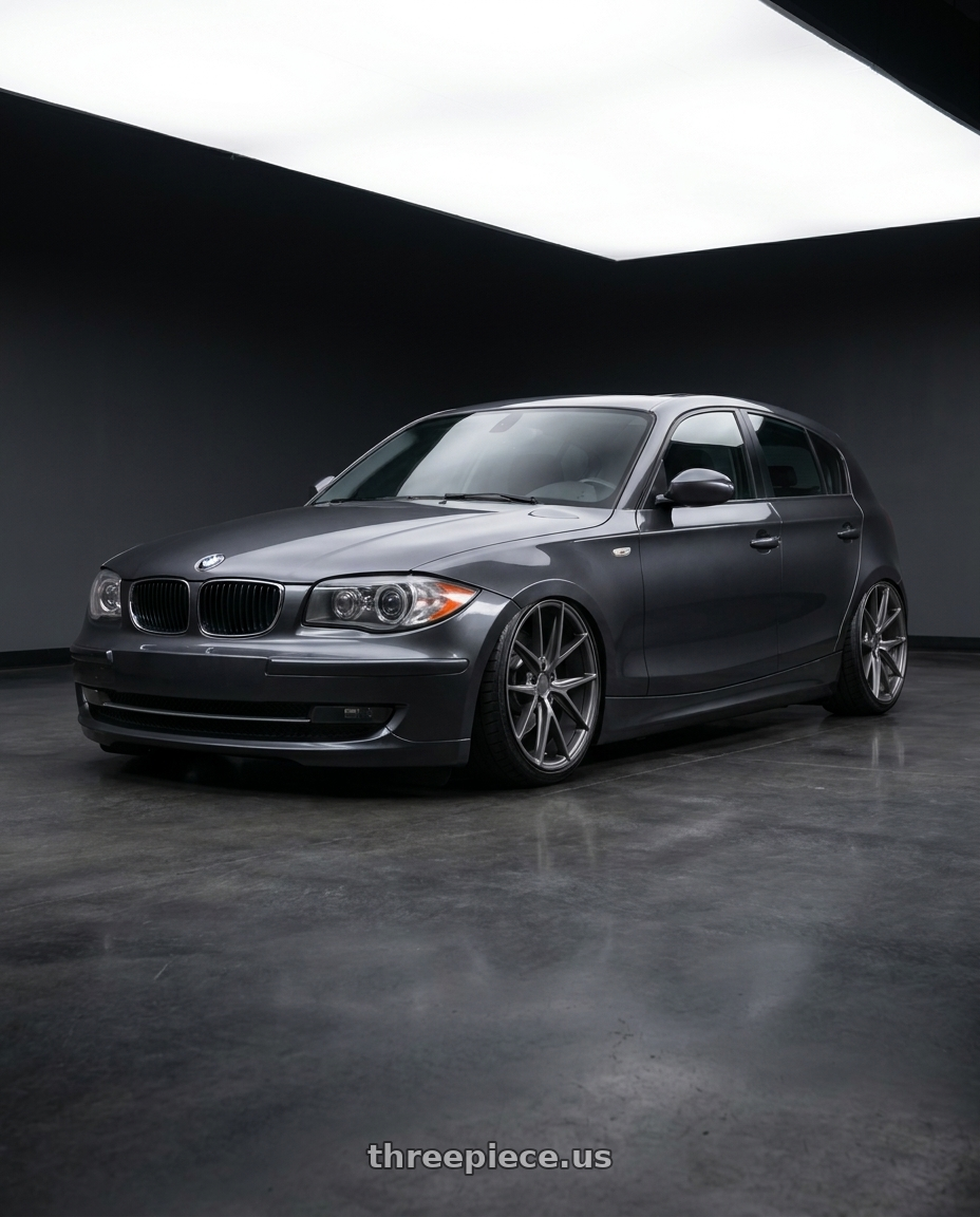 2012 BMW 1 Series E82 with Niche 1PC M116 MISANO 5X120 18X8 +40 MATTE GUN METAL wheels