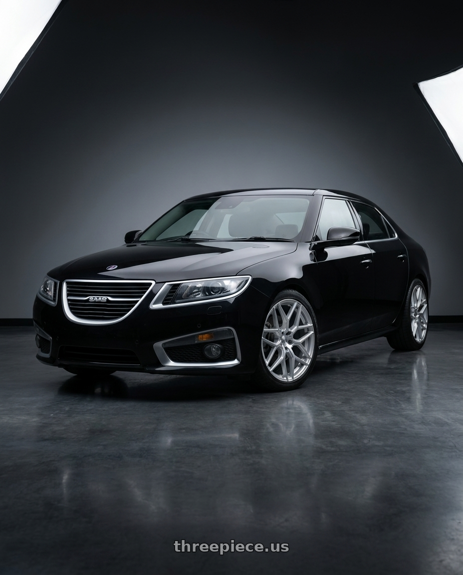 2012 Saab 9-5 aero with 1AV ZX12 5x108 19x8.5 +40 Silver wheels