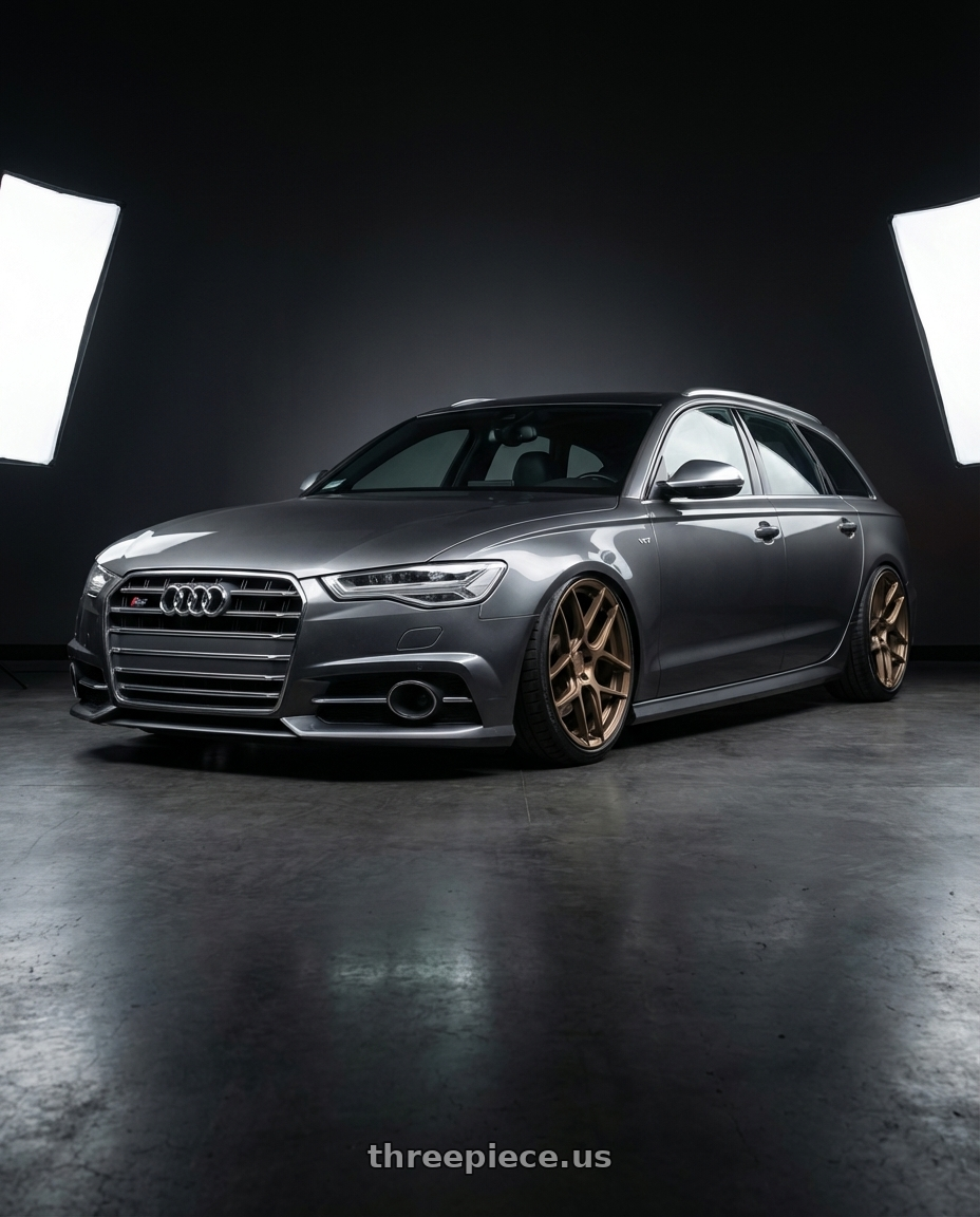 2016 Audi S6 C7 with Aodhan AFF2 5x112 20x10.5+35 Matte Bronze wheels