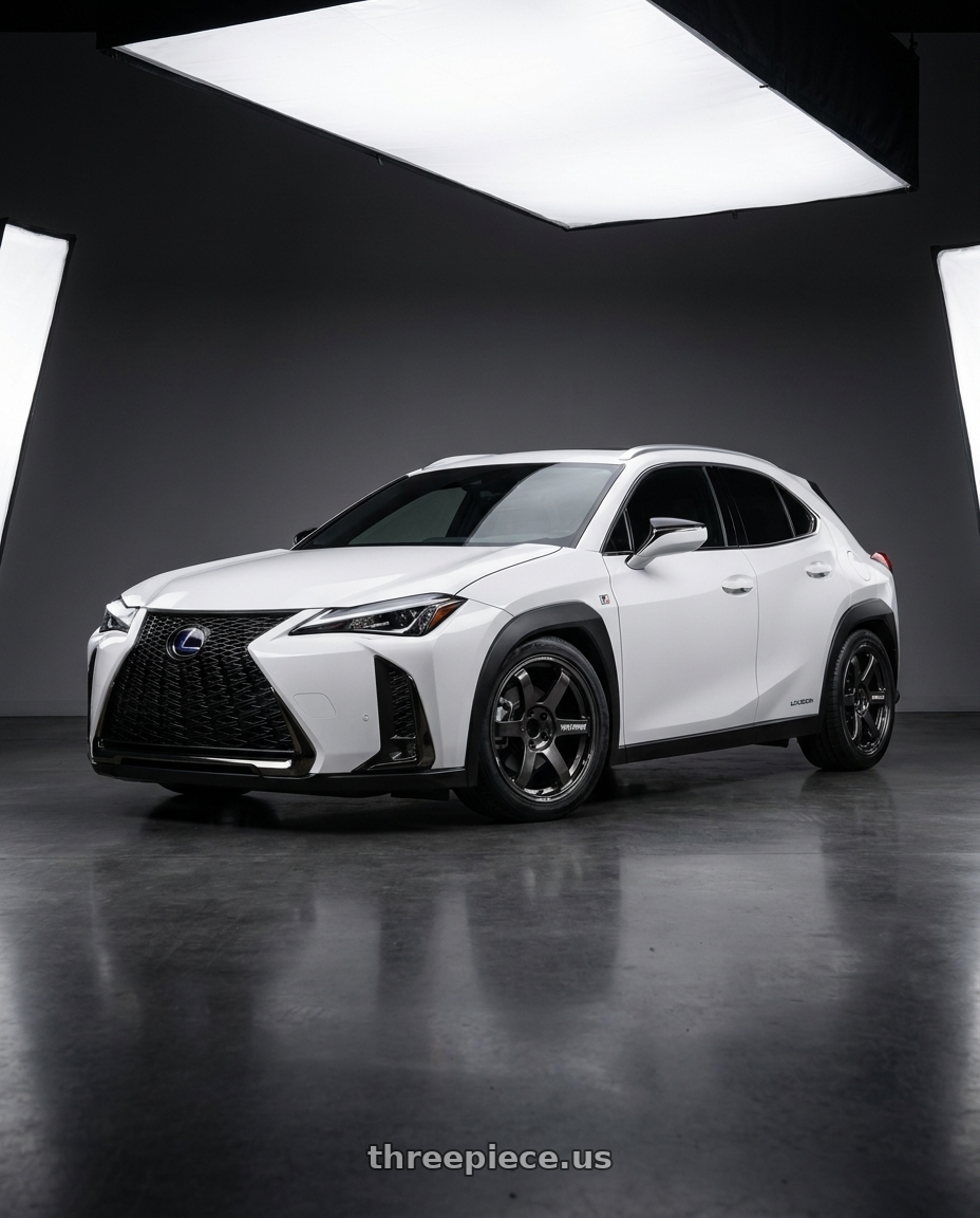 2025 Lexus UX300H with Volk Racing TE37 Saga S-Plus 5x114.3 18x8.0+45 Diamond Dark Gunmetal wheels