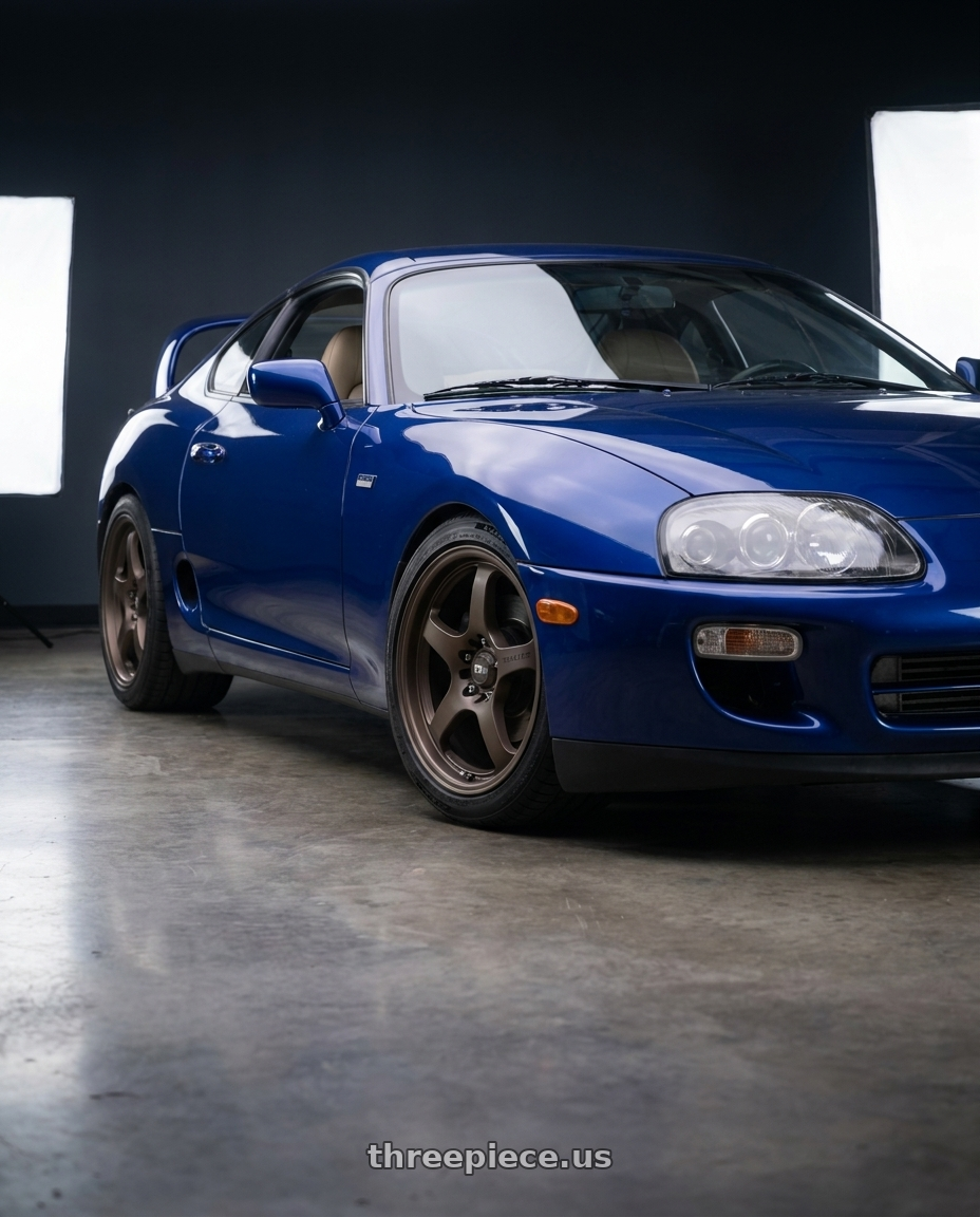 1997 Toyota supra with Motegi MR131 5X114.3 18X8 +45 MATTE BRONZE wheels