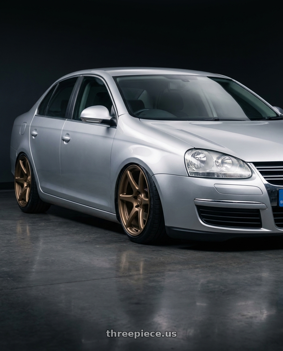 2009 Volkswagen Jetta GLI MK5 with Kansei K11B Tandem 5X112 18x8.5 35 Bronze wheels