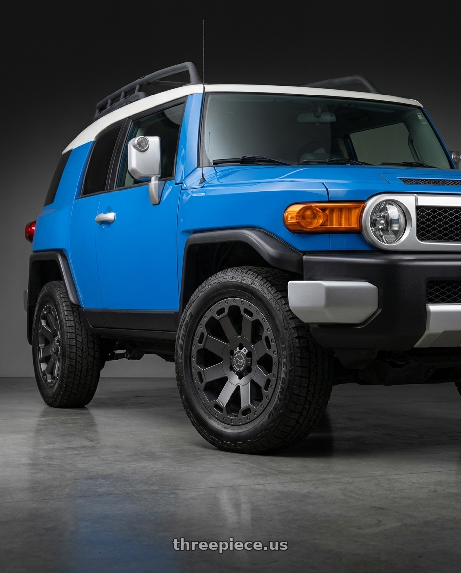 2007 Toyota FJ Cruiser with Black Rhino WARLORD 5X120 17X8 +35 MATTE GUNMETAL wheels