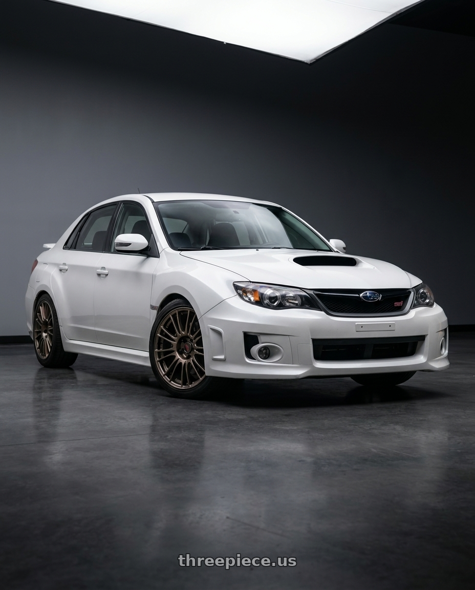 2011 sti sedan  with Work Meister S1R 5x114.3 18x9+45 A Disk Ashdot Titanium wheels