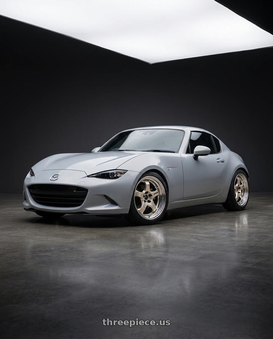 2026 Mazda MX-5 Club BBR with Work Meister S1R 4x100 17x8+38 R Disk Bright Buff Finish wheels
