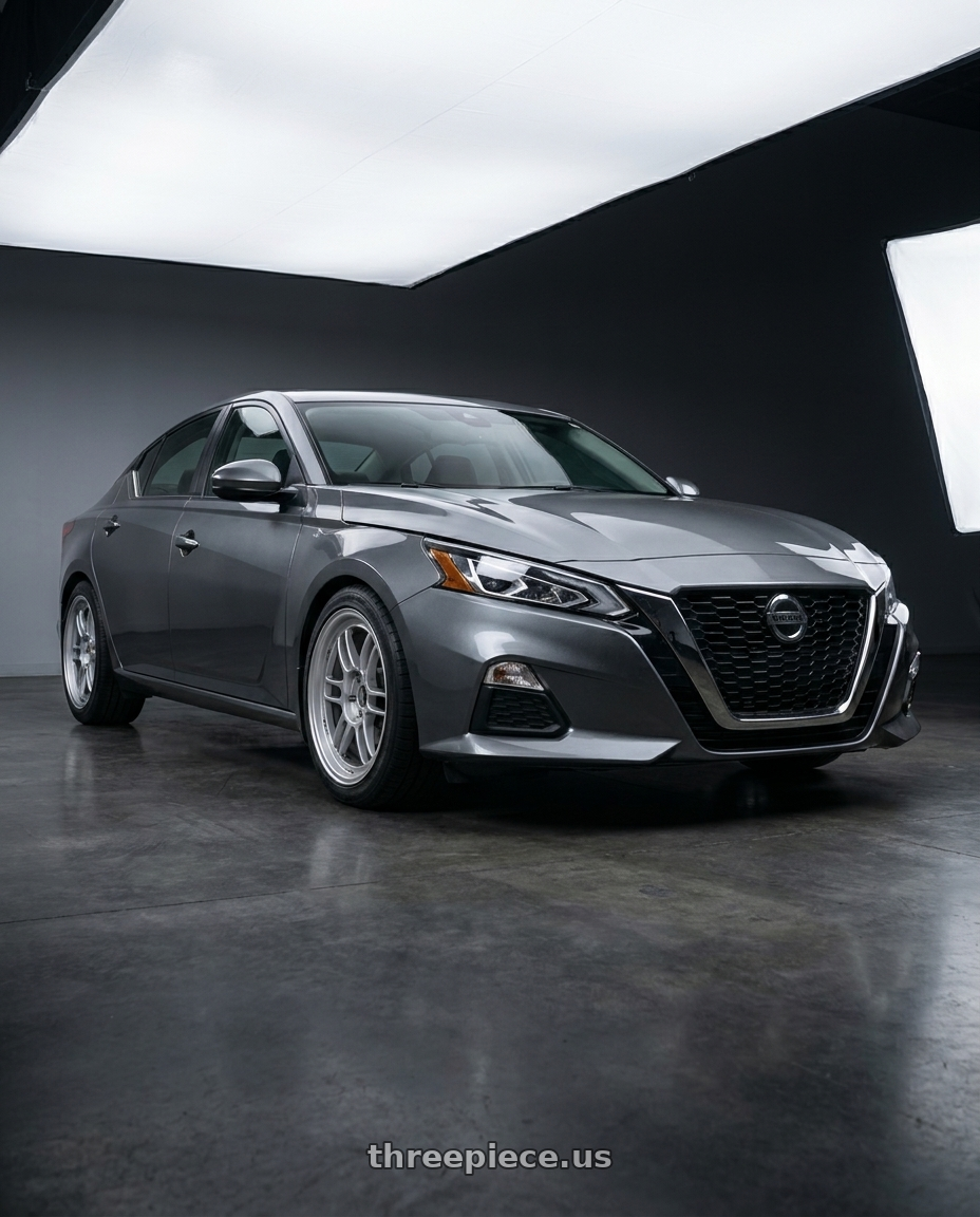 2021 Nissan Altima SV with Enkei RPF1 5x114.3 18x9+35 Silver wheels