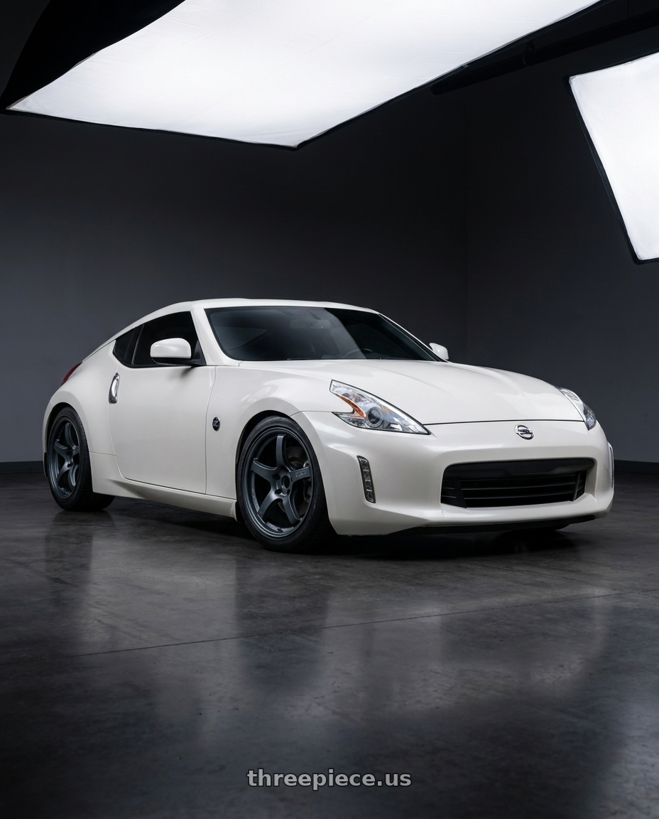 2017 Nissan 370z with Gram Lights 57CR 5x114.3 19x10.5+12 Gunblue II wheels