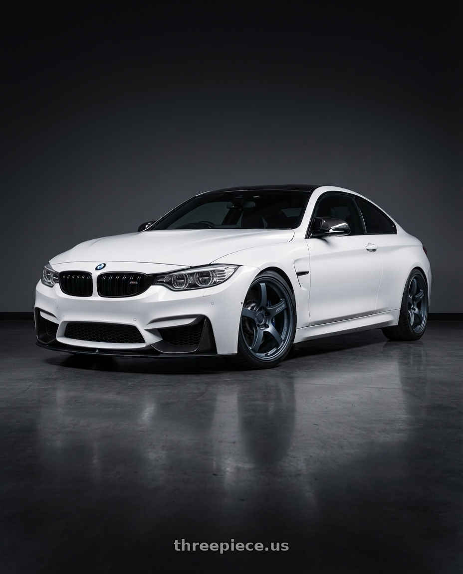 2018 BMW M4 F82 with Gram Lights 57CR 5x120 19x10.5+22 Gunblue II wheels