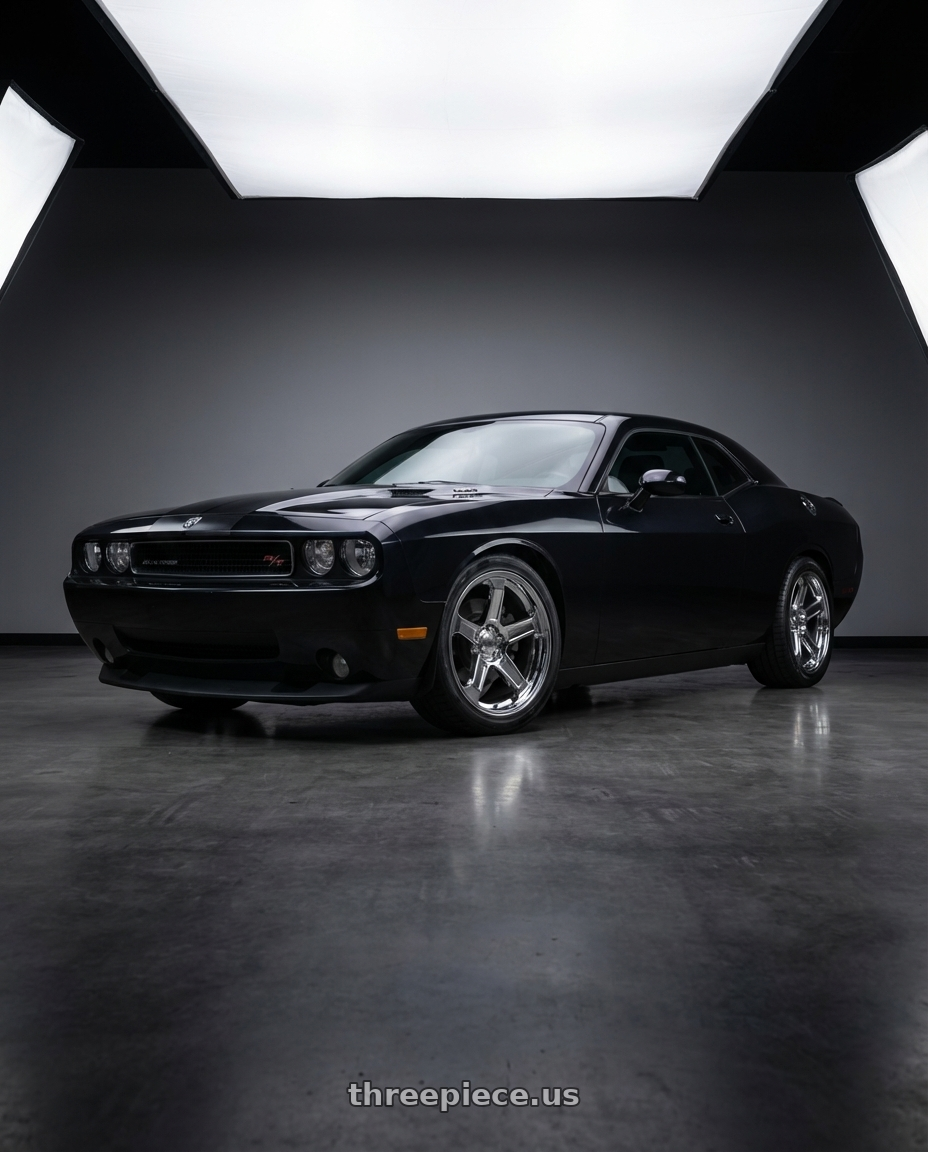 2010 dodge challenger R/T with O.E. Revolution D-12 5x115 20x10.5 +25 Chrome wheels
