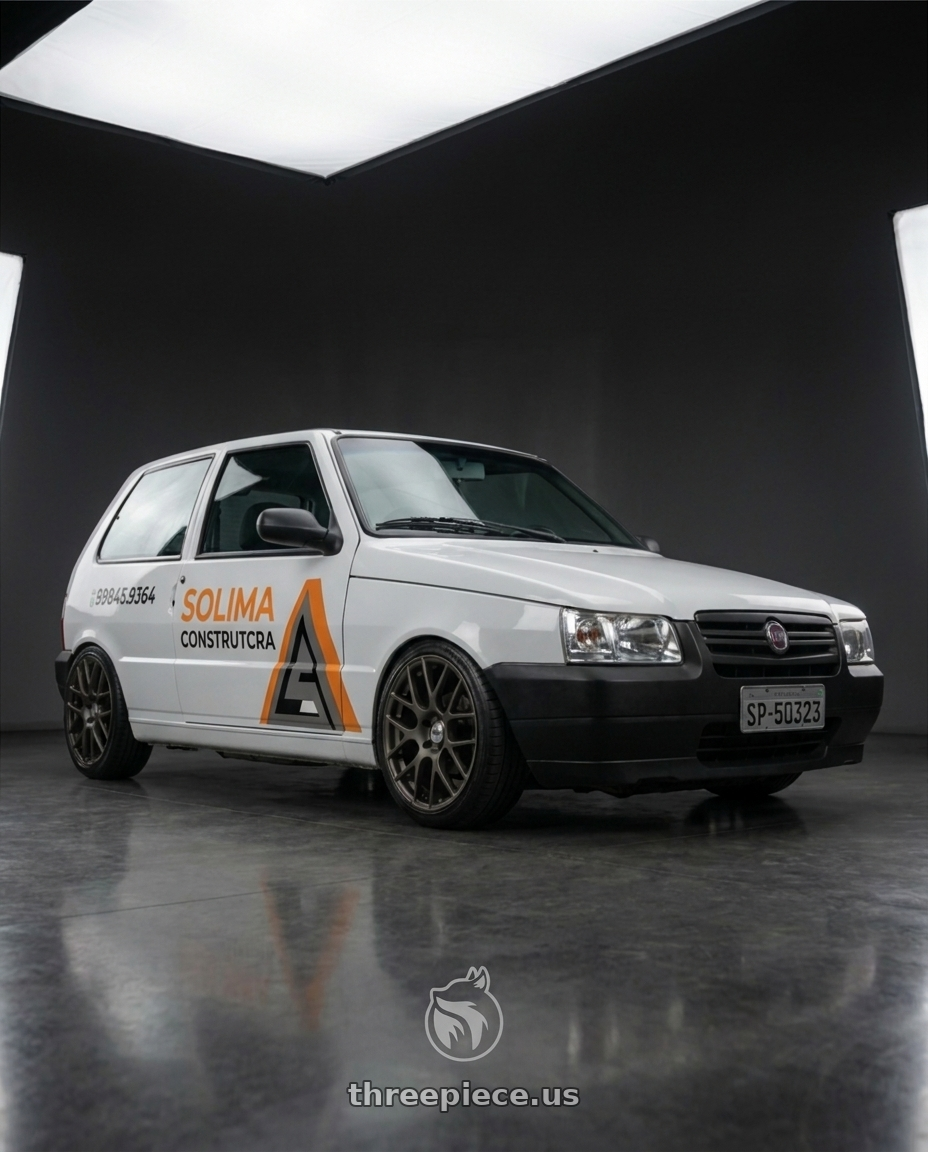 2011 fiat uno branco adesivado with TSW NURBURGRING 5X114.3 17X7.5 +45 MATTE BRONZE wheels