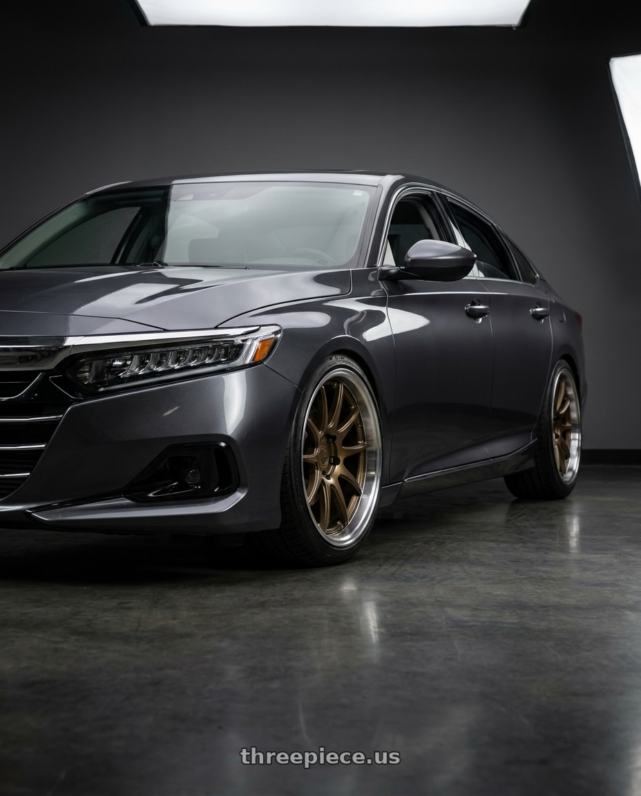 2021 Honda Accord EX-L with Aodhan DS02 5x114.3 19x9.5+30 Bronze w/Machined Lip wheels