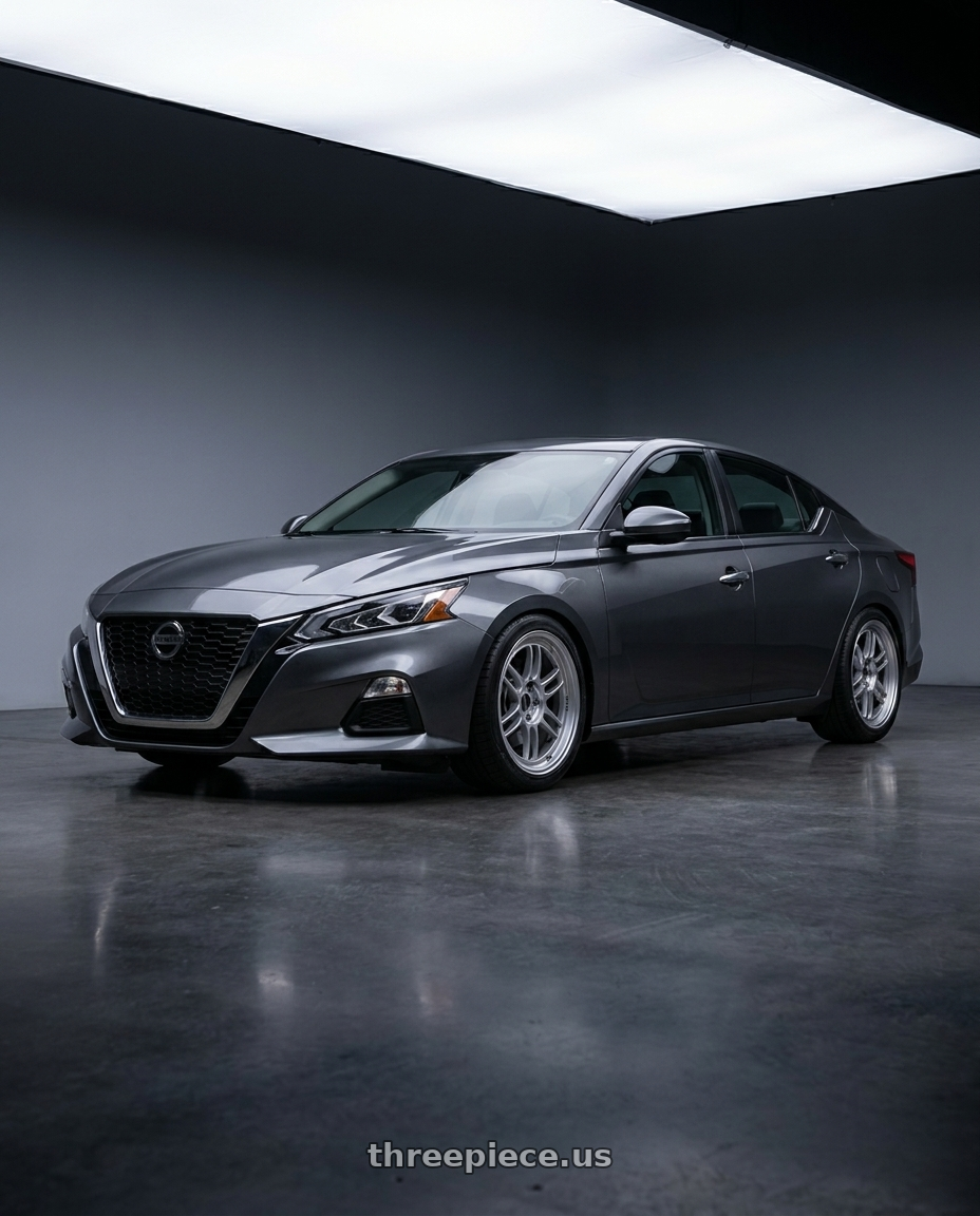 2021 Nissan Altima SV with Enkei RPF1 5x114.3 18x8+35 Silver wheels