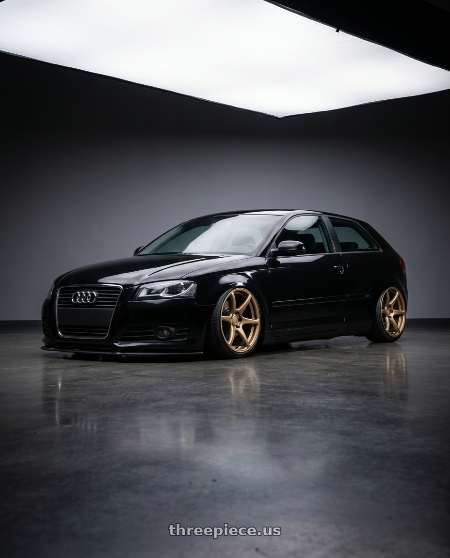 2012 Audi A3 8P with Kansei K11B Tandem 5X112 19x10.5 22 Bronze wheels