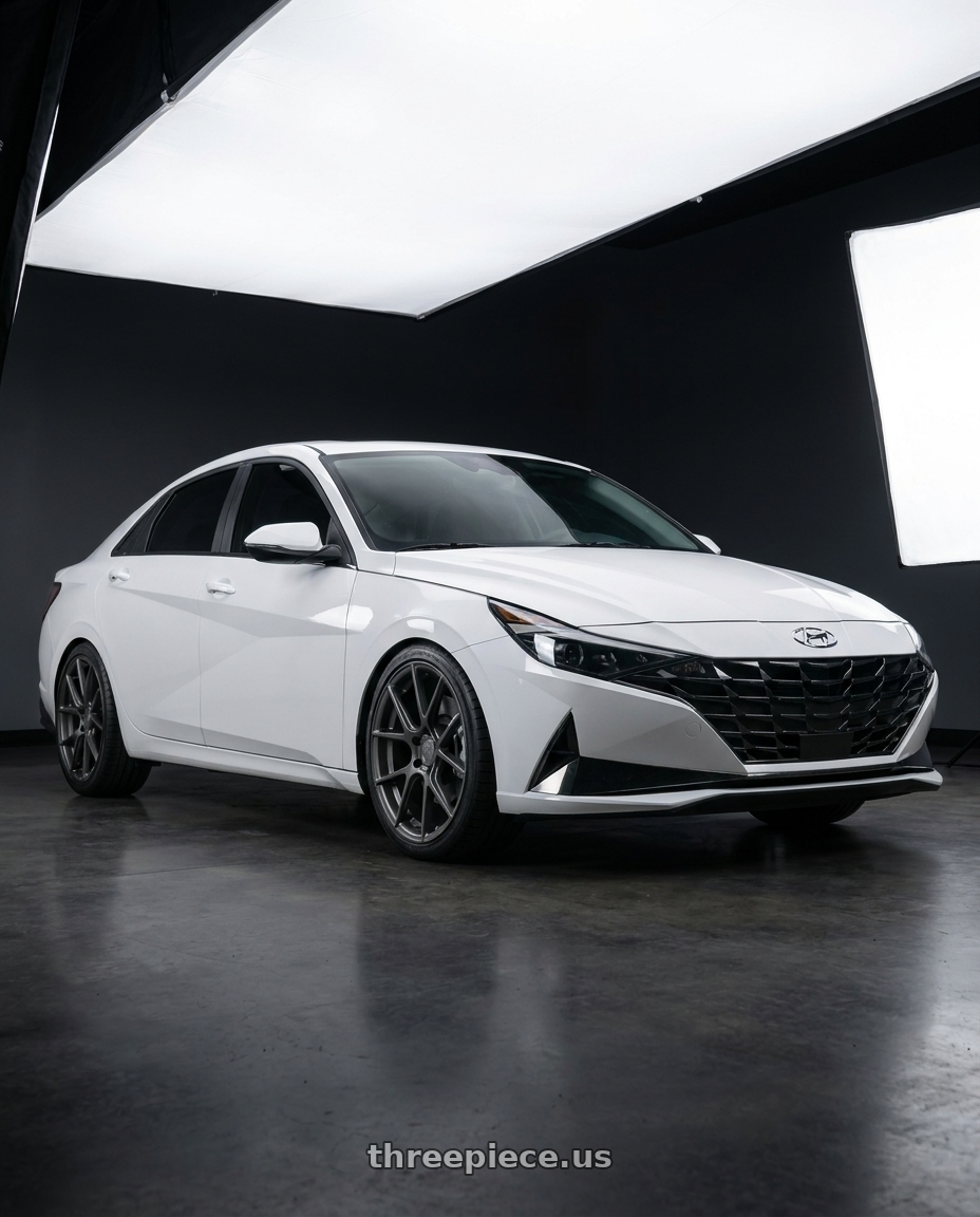 2024 Hyundai Elantra N with Avant Garde Wheels M510 5X114.3 19x9.5 +40 Dolphin Grey wheels