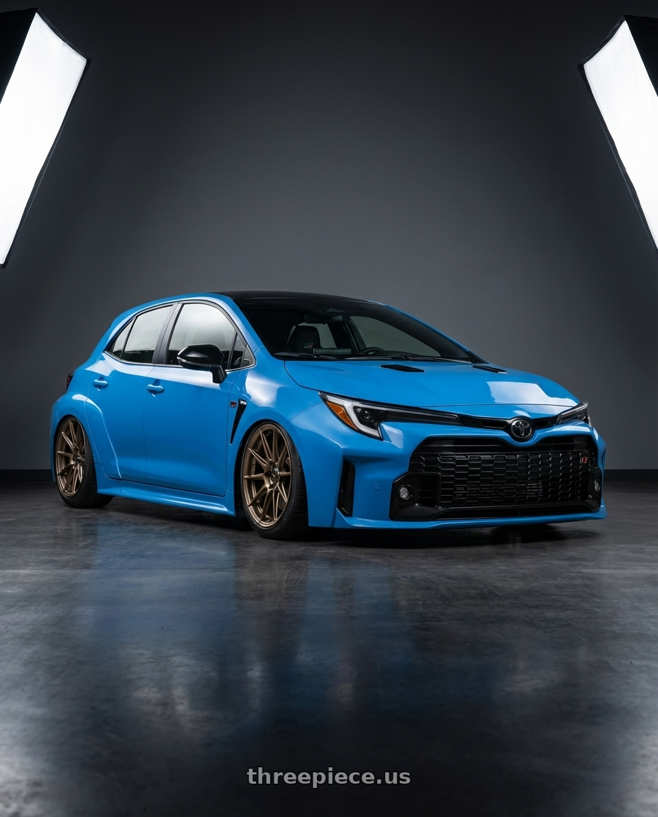 2024 Toyota GR Corolla with Konig Ampliform 5x114.3 18x10+20 Gloss Bronze wheels