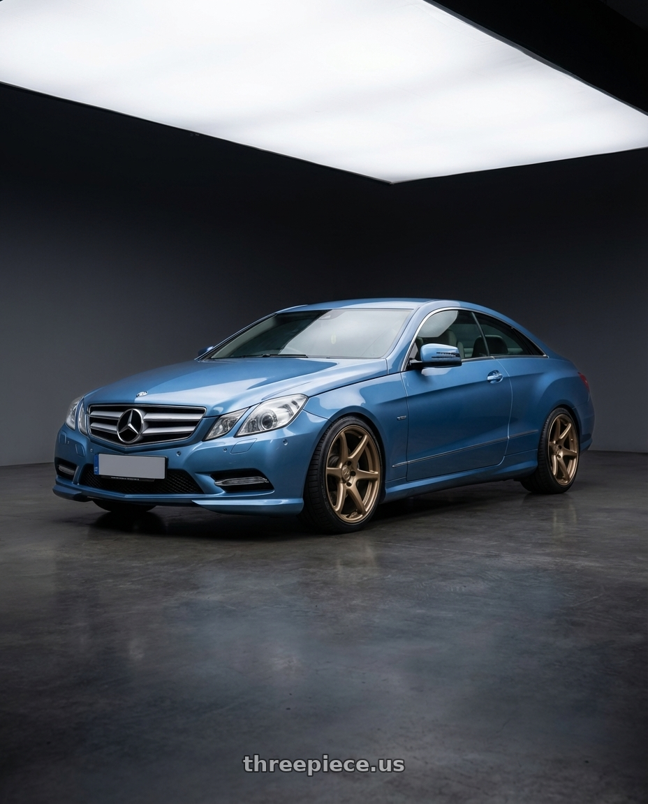 2014 Mercedes-Benz E-Class Coupe C207 with Kansei K11B Tandem 5X112 19x9.5 22 Bronze wheels