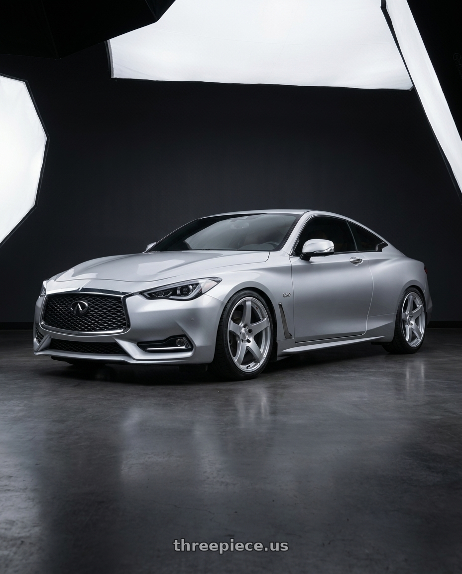 2020 Infiniti Q60 with Ssr Gtv01 5x114.3 19x8.5+38  GLARE SILVER wheels
