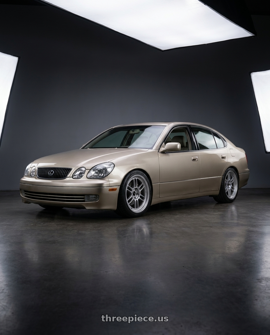 2003 lexus gs300 with Enkei RPF1 5x114.3 18x8.5+40 Silver wheels