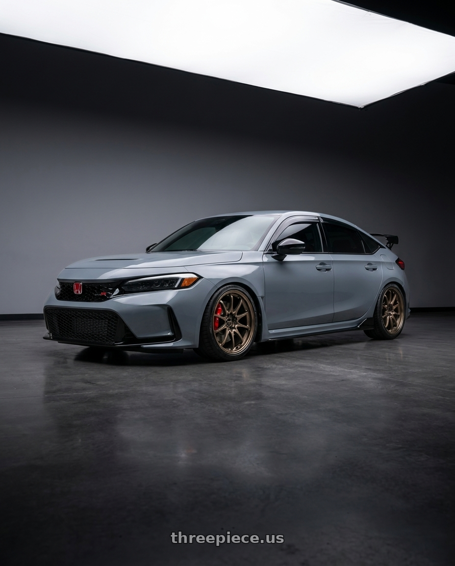 2024 Honda civic type r with Volk Racing CE28N-PLUS 5x120 18x8.5+45 Shining Bronze Metal wheels