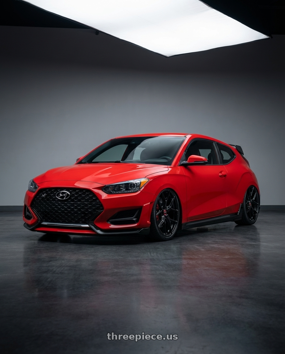 2022 Hyundai Veloster N with Vossen HF-5 19x8.5 / 5x114.3 / ET32 / Flat Face / 73.1 - Gloss Black Wheel - HF5-9N60 wheels