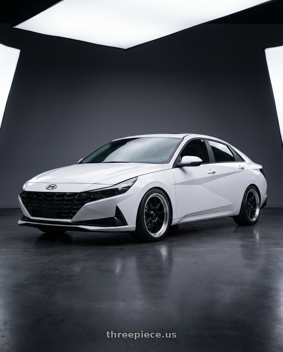 2024 Hyundai Elantra N with Konig Countergram 5x114.3 19x10+25 Matte Black / Matte Machined Lip wheels