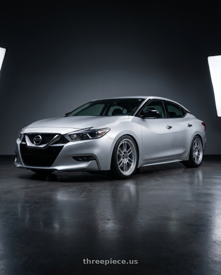 2018 Nissan Maxima S with Enkei RPF1 5x114.3 18x9.5+15 Silver wheels
