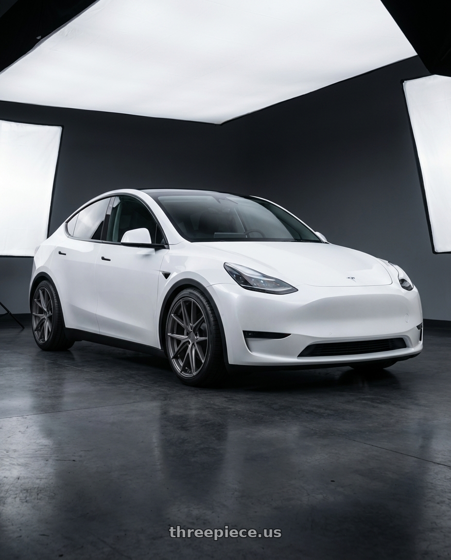 2024 Tesla Model Y with Niche 1PC M116 MISANO 5X114.3 20X9 +25 MATTE GUN METAL wheels