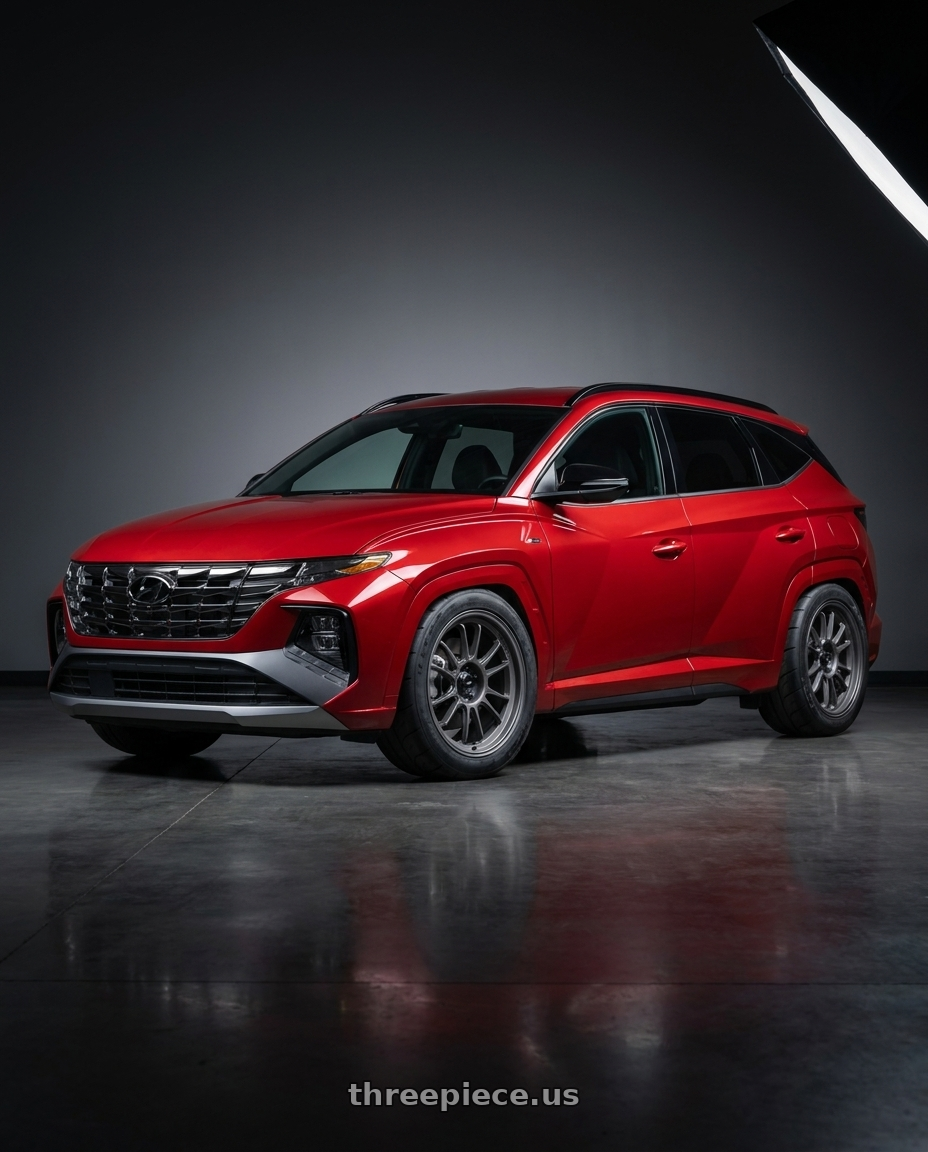 2022 Hyundai Tucson N line with Konig 47MG Hypergram 5x114.3 19x8.50 +38 Matte Grey wheels