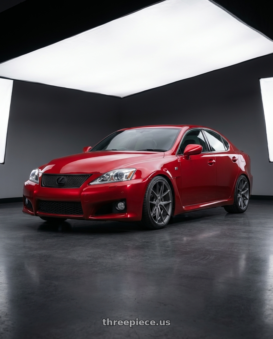 2012 Lexus IS-F with Niche 1PC M116 MISANO 5X114.3 19X8.5 +33 MATTE GUN METAL wheels