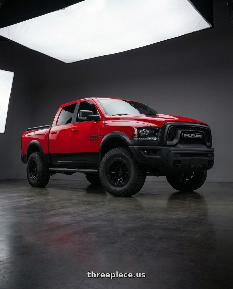 2017 RAM 1500 Rebel with Black Rhino BR016 TUSK 5X139.7 17x8.5 -10 GLOSS BLACK wheels