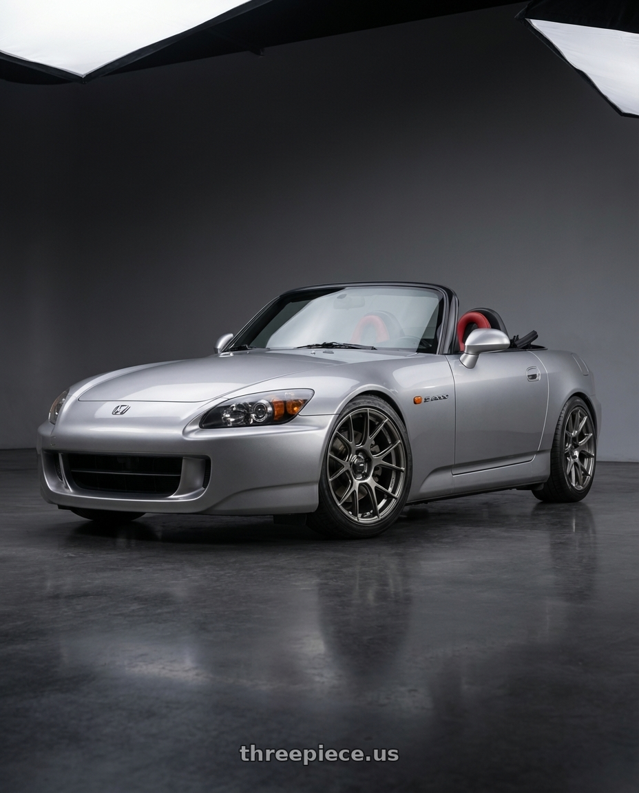 2009 Honda S2000 with Konig Ampliform 5x114.3 17x8+40 Dark Metallic Graphite wheels