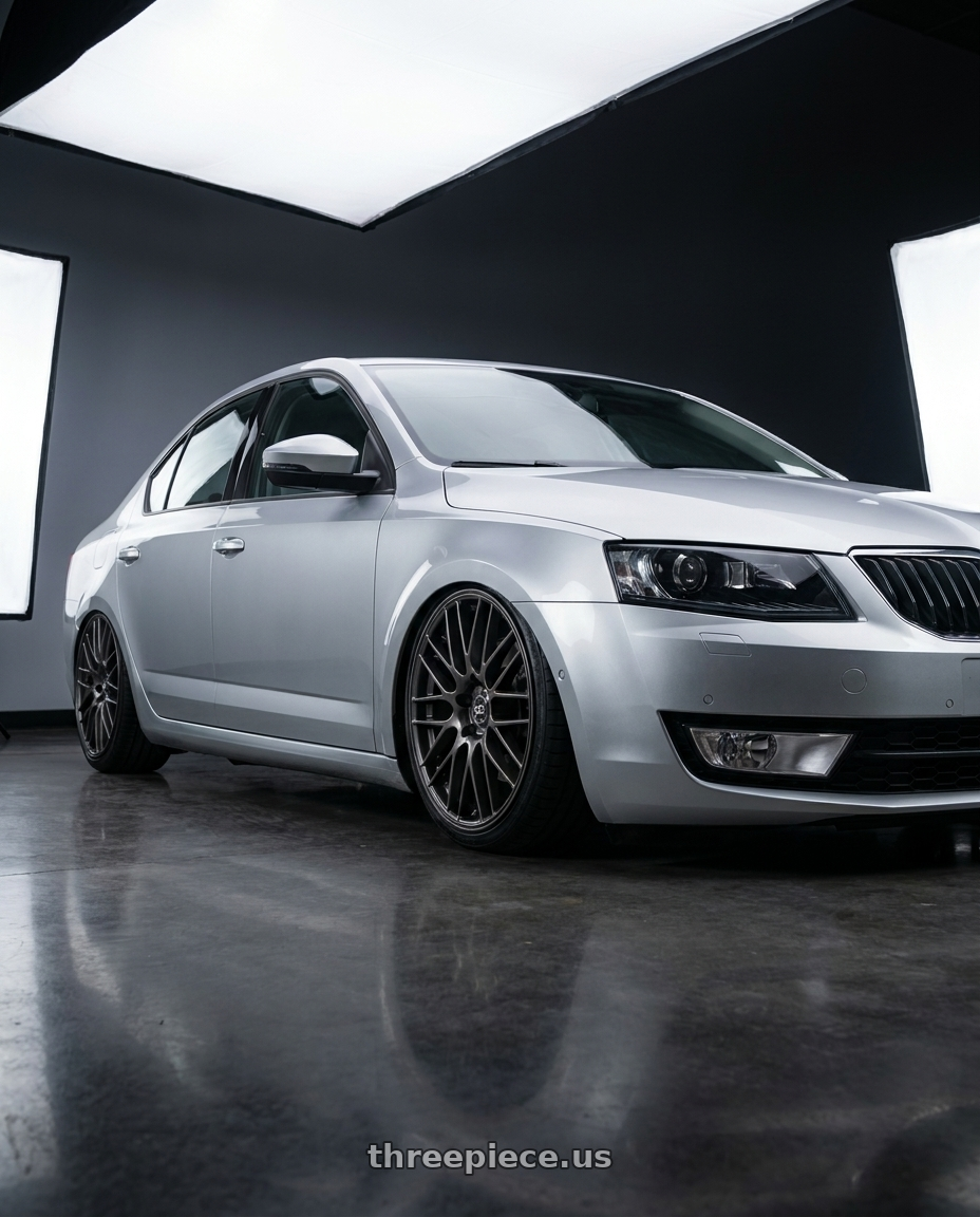 2015 Skoda octavia with Enkei EKM3 442 5x120 18x8+42 Gun Metal wheels