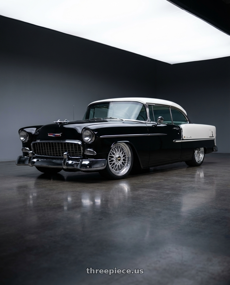 1955 Chevy Bel Air  with BBS Super-RS 5x112 19x9.0+42 Silver wheels