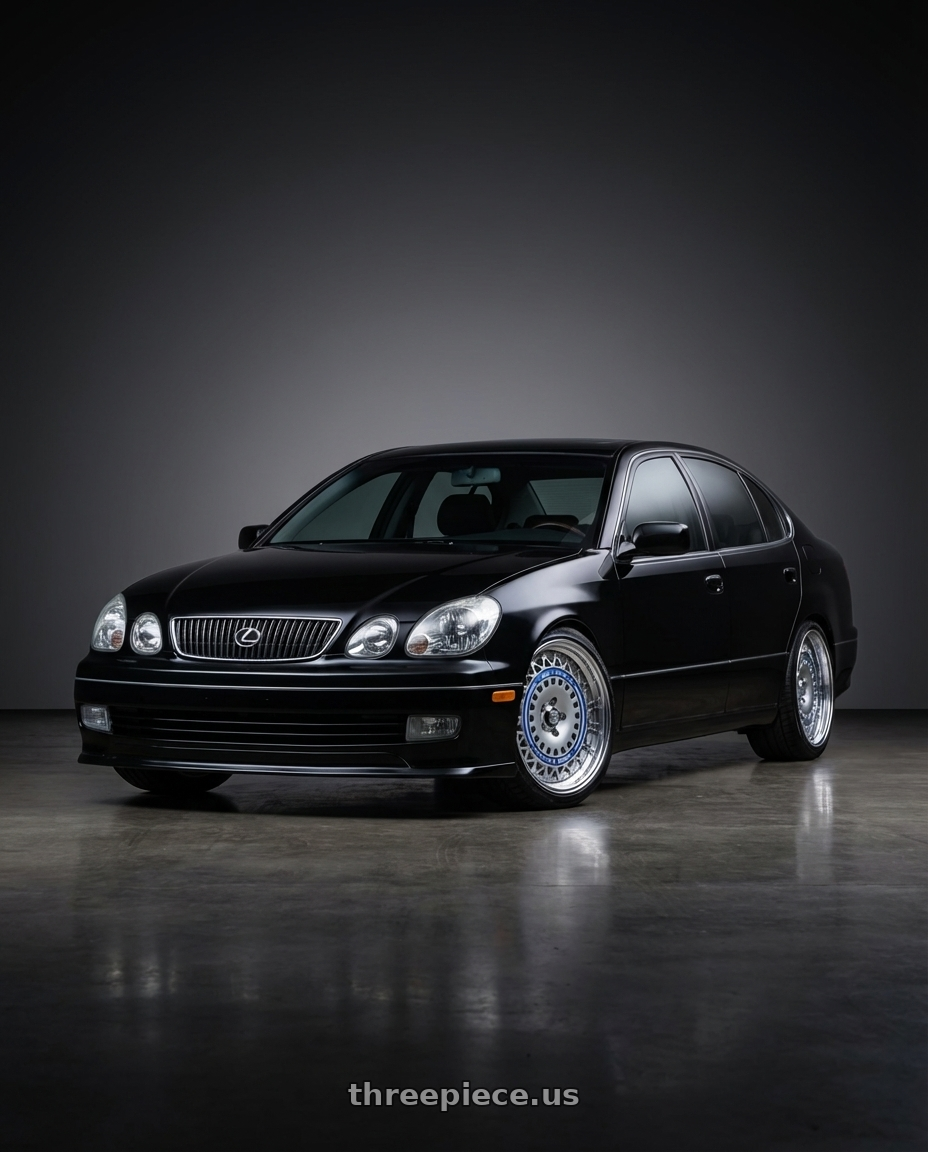 2003 lexus gs300 sport design with FORMULA AERO MESH 5x114.3 18X8+19 HP Disk Titan Silver wheels