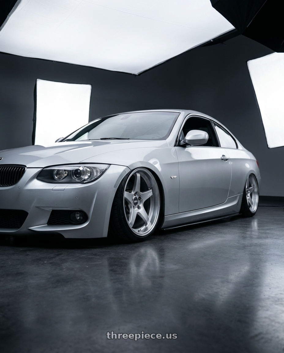 2012 BMW 3 Series E92 with ESR Wheels APEX SERIES AP5 5x120 19x9.5 +35 Hyper Silver wheels