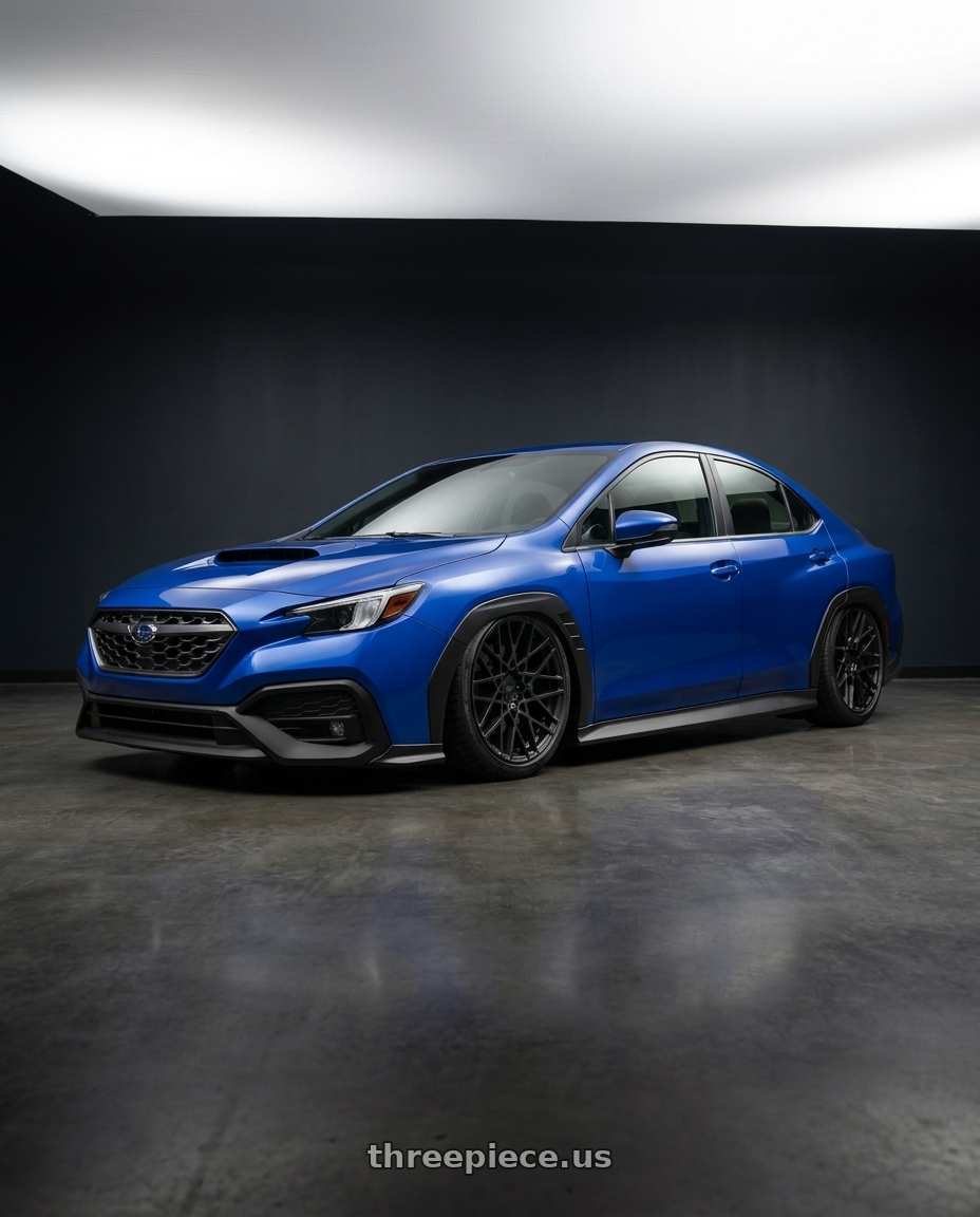 2023 Subaru Wrx with Rotiform 1PC R112 BLQ 5X114.3 19X8.5 +38 MATTE BLACK wheels