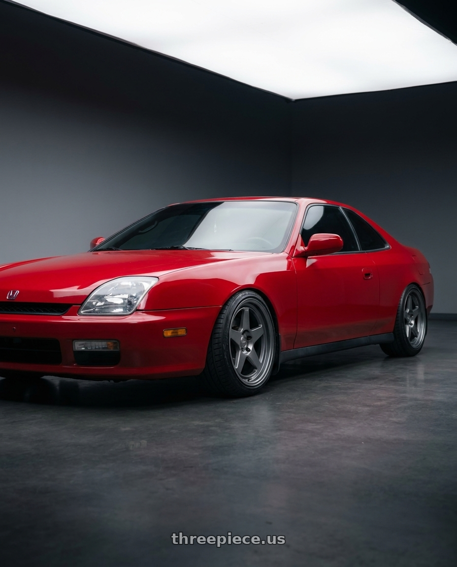 1999 honda prelude with Kansei K12G KNP 5X100 17x9 35 Gunmetal wheels