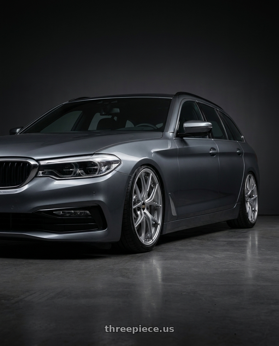 2017 Bmw 520d touring with BBS RI-S 5x112 20x9.0+34 Diamond Silver wheels