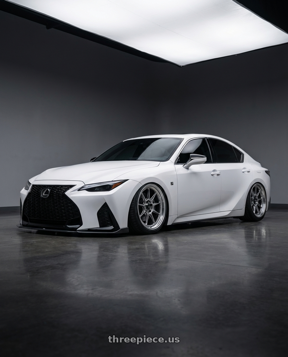 2024 Lexus IS 350 with Konig Countergram 5x114.3 19x11+18 Hyper Chrome / Machined Lip wheels