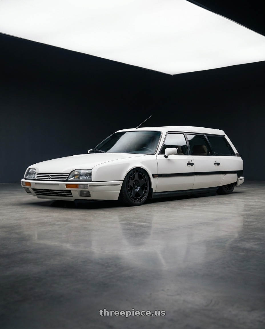 1988 Citroen CX safari with fifteen52 TURBOMAC 5x112 17x7.5 +40 ASPHALT BLACK (SATIN BLACK) wheels