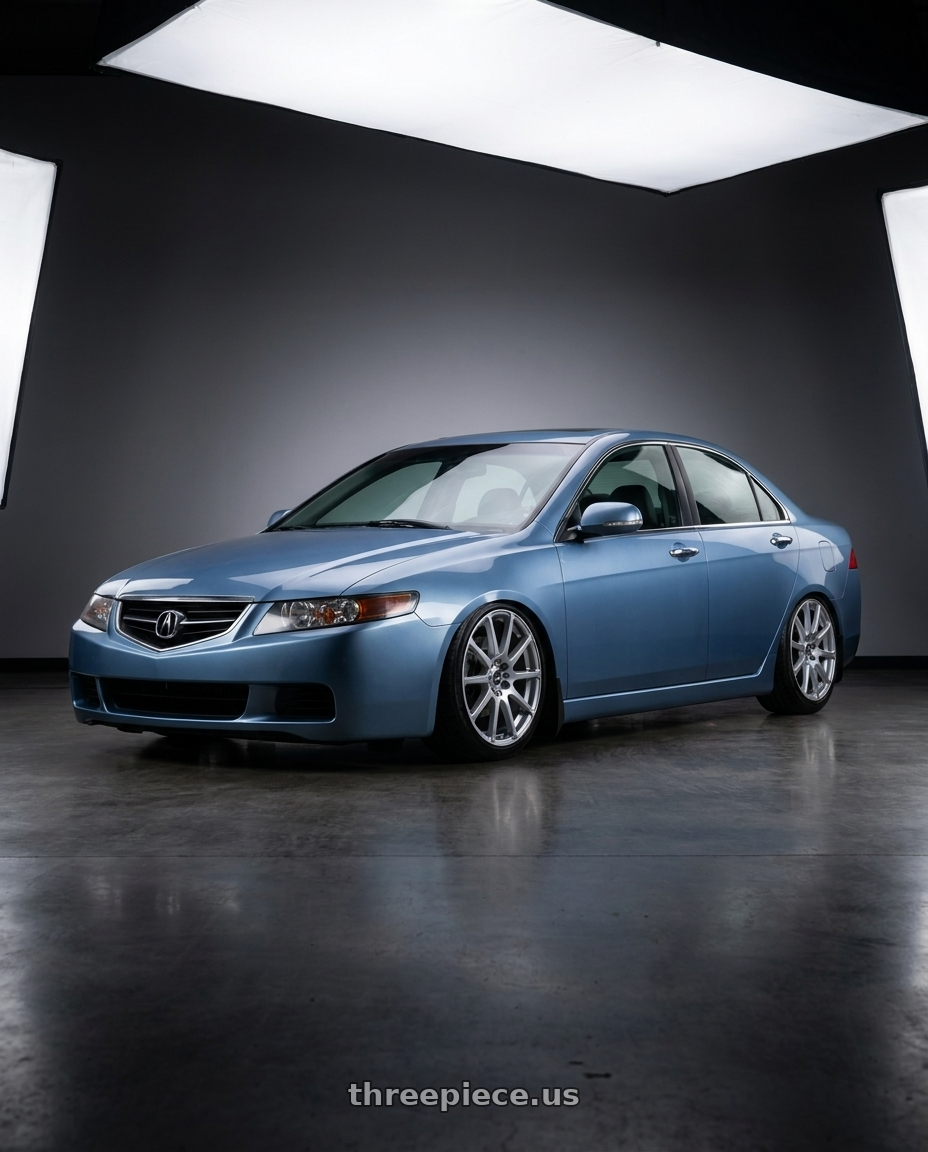 2005 Acura Tsx with Enkei EDR9 5x100/114.3 18x7.5+45 Silver wheels