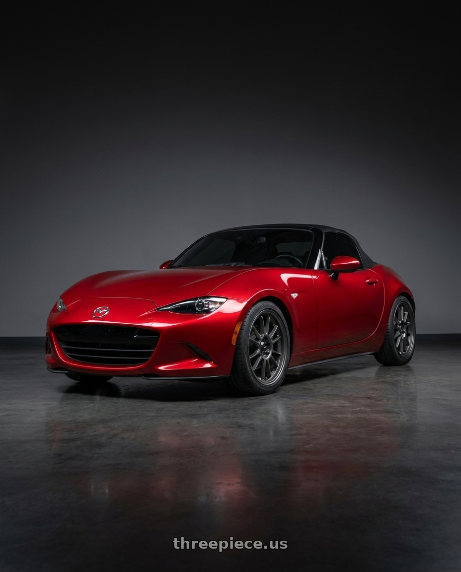 2016 Mazda Miata with Konig Hypergram 4x100 16x7.5+38 Matte Grey wheels