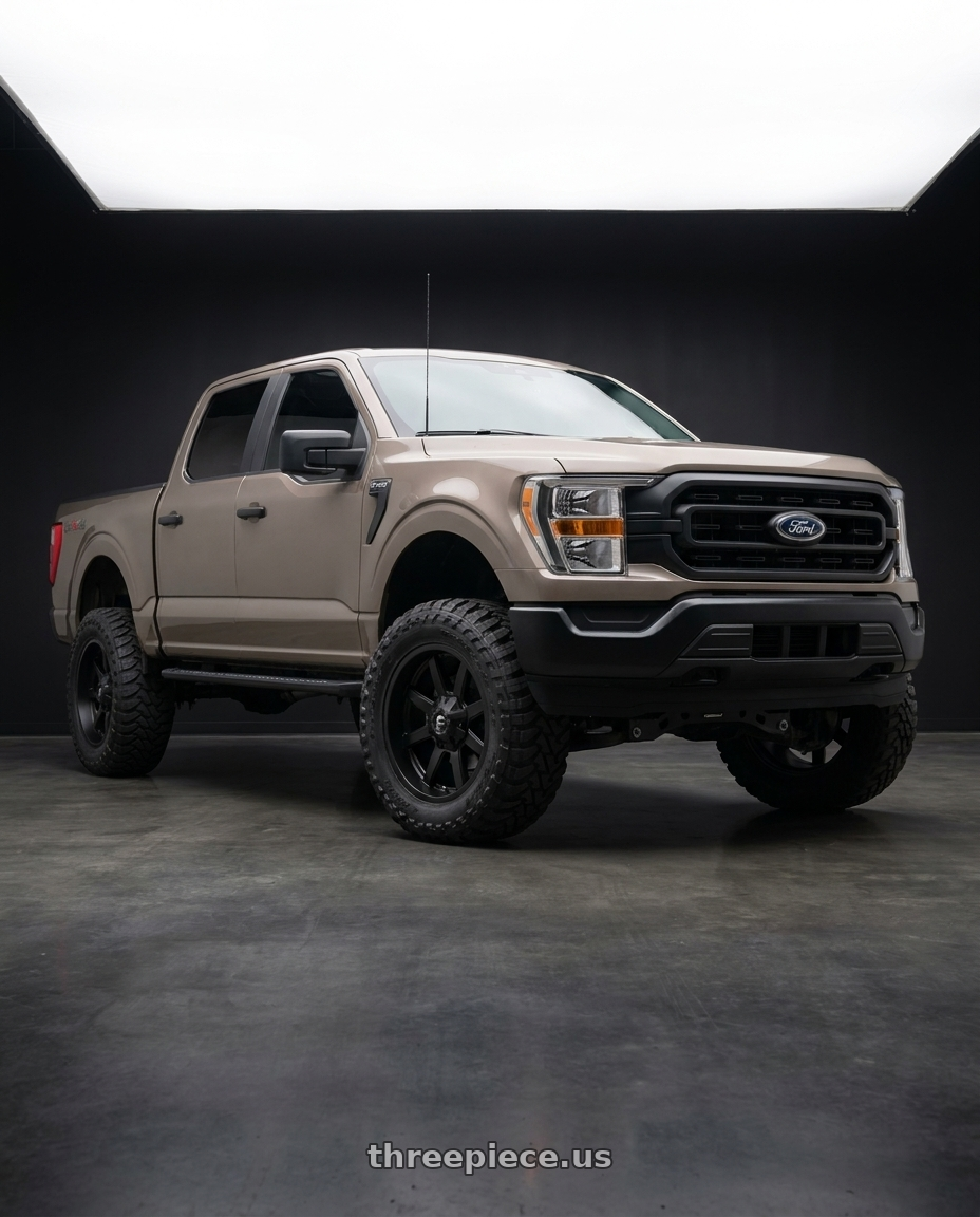 2013 Ford F-150 with Fuel 1PC D436 MAVERICK 6X135/6X139.7 20X10 -24 SATIN BLACK wheels