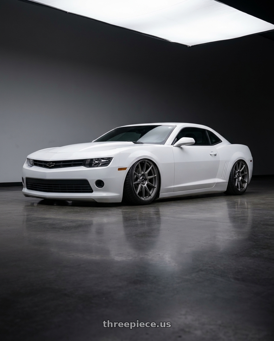 2014 Chevrolet Camaro 5th Gen with Konig Ampliform 5x120 20x8.5+45 Dark Metallic Graphite wheels
