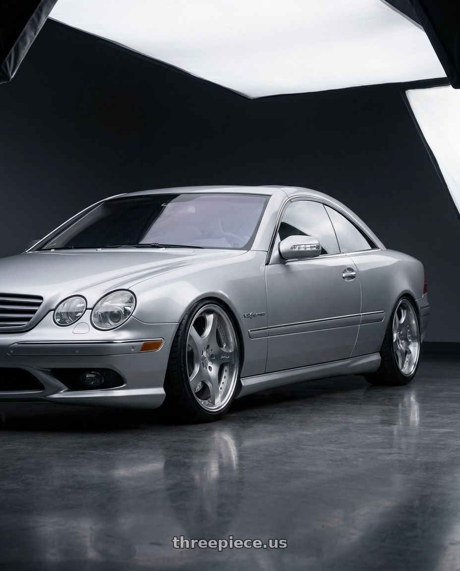 2005 Mercedes CL65 AMG with MRR VP3 5x108 20x10.5  +40 Silver Machine Face wheels