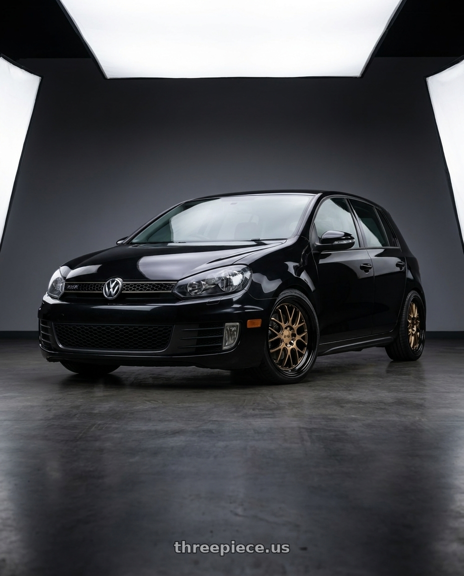 2012 Golf TDI with F1R F21 5x112/5x114.3 18x8.5 +45 Bronze/Black Lip v2 wheels